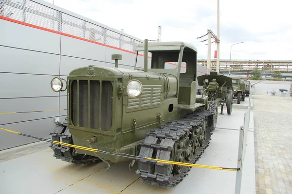 Museum Tentoonstellingscomplex Van Militaire Gepantserde Voertuigen Auto Uitrusting Open Lucht — Stockfoto