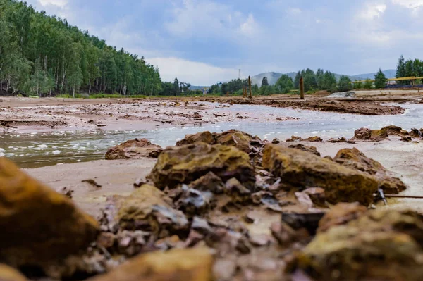 Environmental exclusion zone after chemical releases into the air and rivers of radiation chemical waste