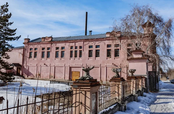 Onderzoek Wandeling Met Historici Stad Troitsk Naar Architectonische Monumenten Hun — Stockfoto