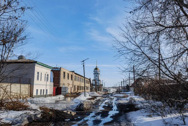 Spacer Badawczy Historykami Mieście Troitsk Aby Zobaczyć Zabytki Architektury Ich — Zdjęcie stockowe