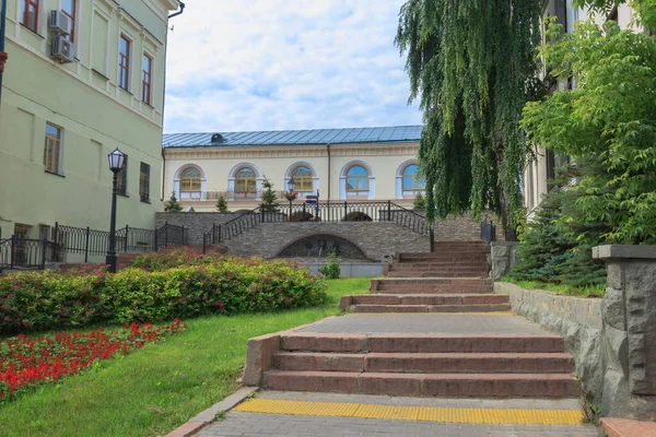 Historická Procházka Tatarstánu Kazani Bolgaru Létě Pozadí Letní Oblohy Mraky — Stock fotografie