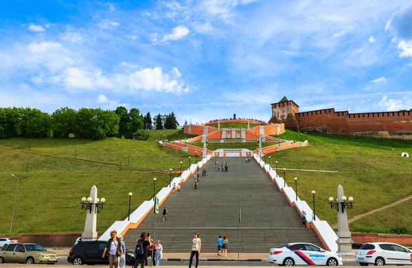 Sommerspaziergang Durch Die Historischen Stätten Von Nischni Nowgorod — Stockfoto