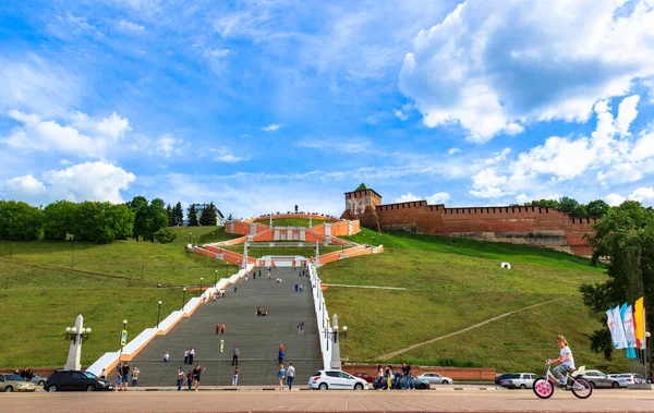 Paseo Turístico Verano Por Los Lugares Históricos Nizhny Novgorod — Foto de Stock