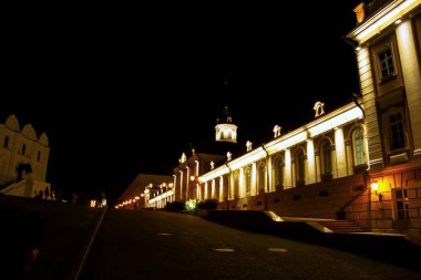 Tataristan 'da tarihi yürüyüş, Kazan yazın bulutlu gökyüzünün arka planına karşı.