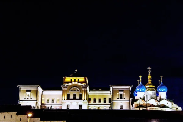 Historische Wandeling Tatarstan Kazan Zomer Tegen Achtergrond Van Lucht Met — Stockfoto