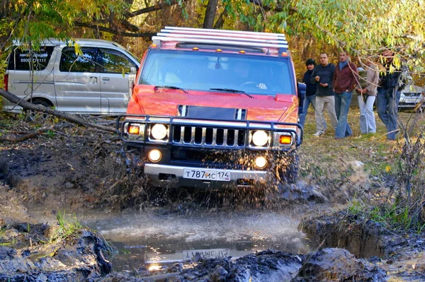 Тренування Позашляхових Аматорських Перегонів Приватних Автомобілях Швидкістю Бездоріжжі — стокове фото