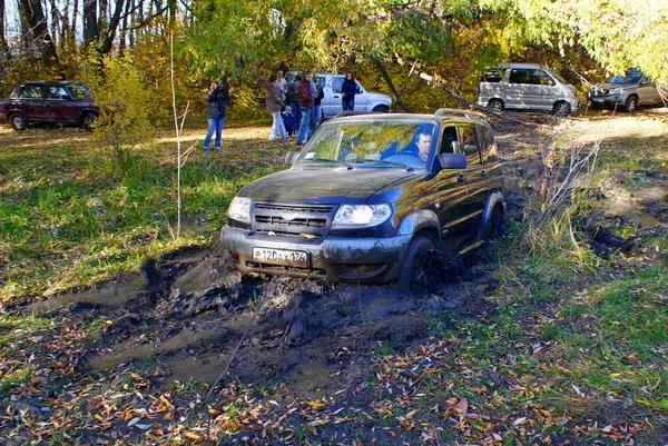 Обучение Внедорожных Любительских Гонок Частных Автомобилях Скорости Бездорожью — стоковое фото