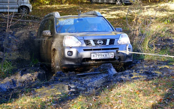 Allenamento Road Corse Amatoriali Vetture Private Velocità Sul Fuoristrada — Foto Stock