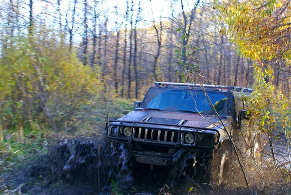 Тренування Позашляхових Аматорських Перегонів Приватних Автомобілях Швидкістю Бездоріжжі — стокове фото