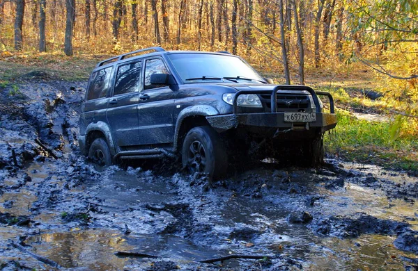 Тренування Позашляхових Аматорських Перегонів Приватних Автомобілях Швидкістю Бездоріжжі — стокове фото