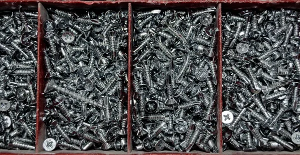 Set Various Screws Anchor Bolts Installation Repair Maintenance Close Motion — Stock Photo, Image