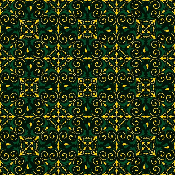 Seamless Pattern Floral Pattern Traditional Fabric Motif Batik Pattern Vector — Stock Vector