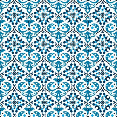 Çiçek deseninin kusursuz deseni. Geleneksel kumaş motifi. Batik deseni. Vektör tasarımı ilham. Moda veya kumaş için yaratıcı tekstil.