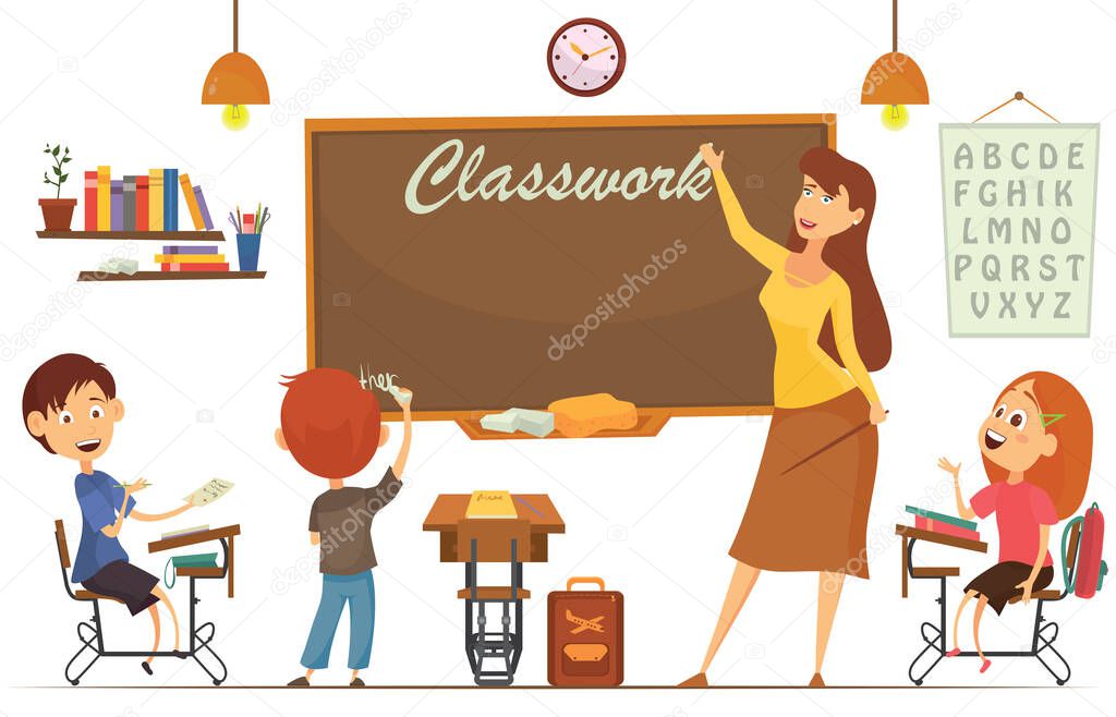 Teacher Teaching Students In Classroom, World Book Day, Back to school, Stationery, Book, Children, Supplies, Educational Subject