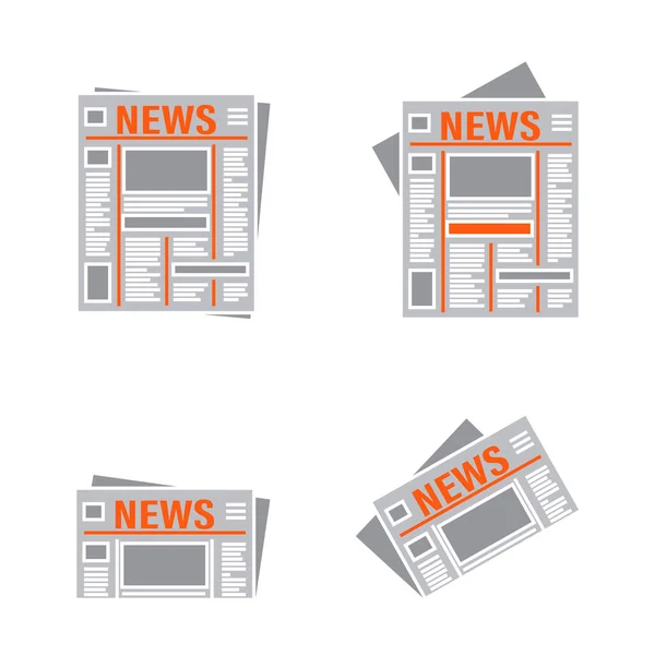 Daily Newspaper Icon Vector Illustration White Background — Stock Vector