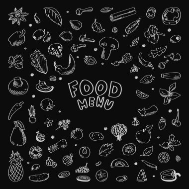 Sebze elle çizilmiş klasik vektör çizimi. Çiftlik Pazarı posteri. Vejetaryen organik ürünler. Ayrıntılı yemek çizimi. Menü, pankart, etiket, logo, broşür için harika.