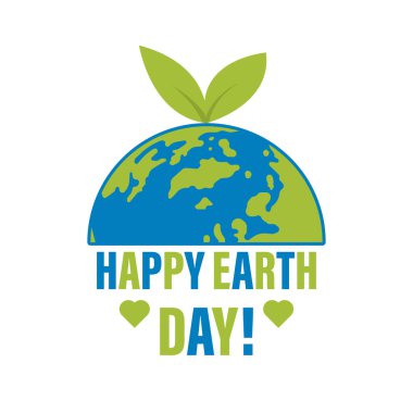 Mutlu Dünya Günü Bayrağı Çevre Güvenliği Kutlaması için mutlu bir Dünya Günü afişi.