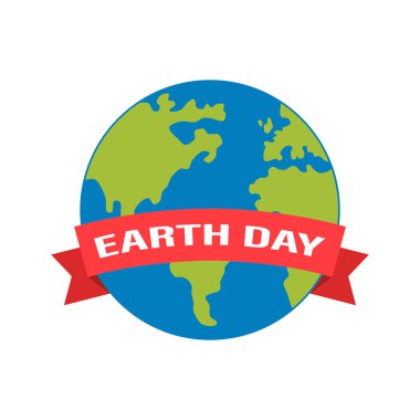 Mutlu Dünya Günü Bayrağı Çevre Güvenliği Kutlaması için mutlu bir Dünya Günü afişi.