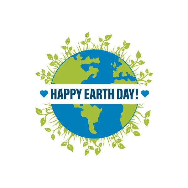 Happy Earth Day Banner Illustratie Van Een Happy Earth Day — Stockvector