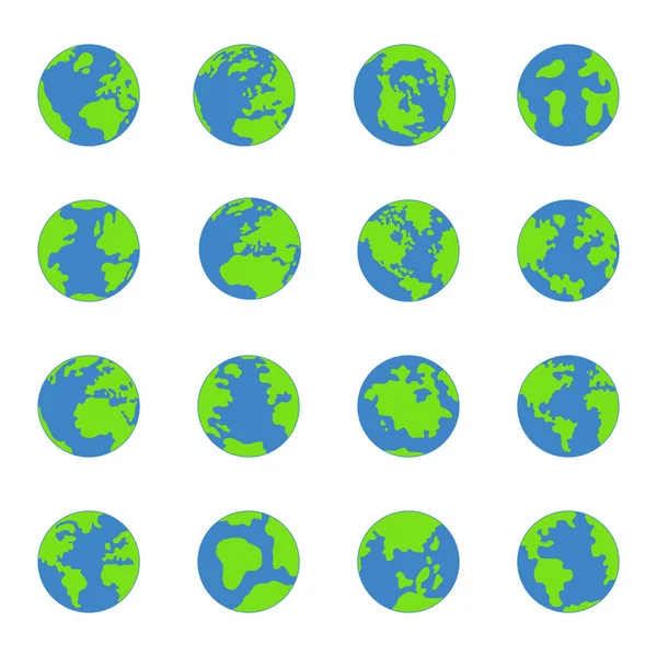 Platte Planeet Aarde Icoon Vector Illustratie Voor Web Banner Web — Stockvector