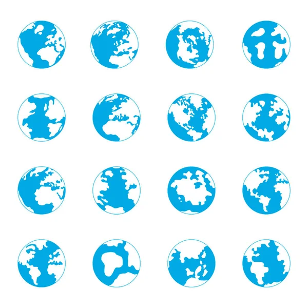 Klaar Aarde Ikoon Vector Simpel Plat Symbool Perfect Blauw Pictogram — Stockvector