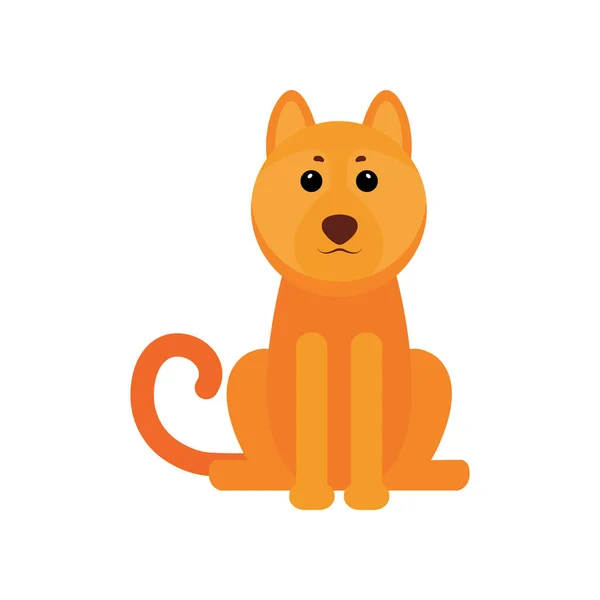Žlutý pes - čínský zvěrokruhový symbol Nového roku 2018 — Stockový vektor