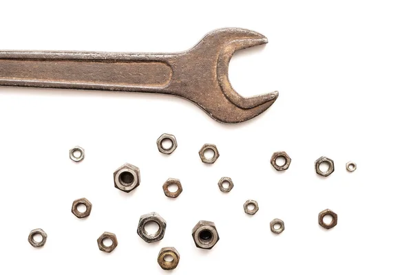 Εργαλεία Επισκευής Κλειδιά Κλειδιά Και Παξιμάδια Επιθεώρηση Και Συντήρηση Αυτοκινήτων — Φωτογραφία Αρχείου