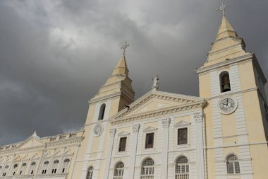 Sao Luis do Maranhao, Maranhao, Brezilya - 19 Mayıs 2016: Sao Luis do Maranhao Katedrali, şehrin önemli bir simgesi ve UNESCO Dünya Mirası 