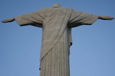 Rio de Janeiro, Brezilya - 28 Mart 2016: Rio de Janeiro 'daki Kurtarıcı İsa Heykeli