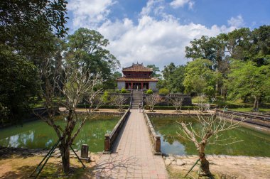 Hue, Thua Thien-Hue, Vietnam - 27 Şubat 2011: İmparator Minh Mang 'ın İmparatorluk Mezarı