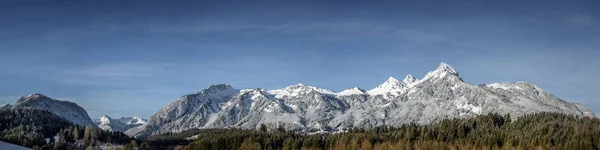 Reutte Tirol Kış Adlı Dağ Zinciri Hahnenkamm Panoraması — Stok fotoğraf