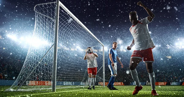 강렬한 경기장에 목표의 경기장 3D에서 만들어진다 — 스톡 사진
