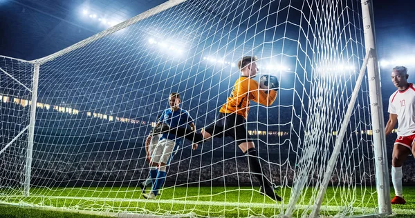 Soccer Game Moment Professional Stadium — Stock Photo, Image