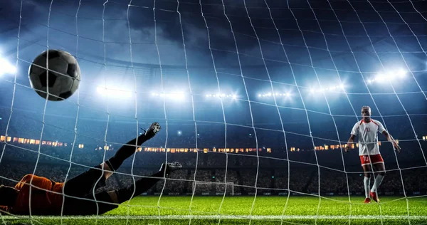 Soccer Game Moment Professional Stadium — Stock Photo, Image