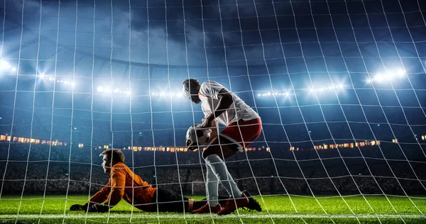 Soccer Game Moment Professional Stadium — Stock Photo, Image