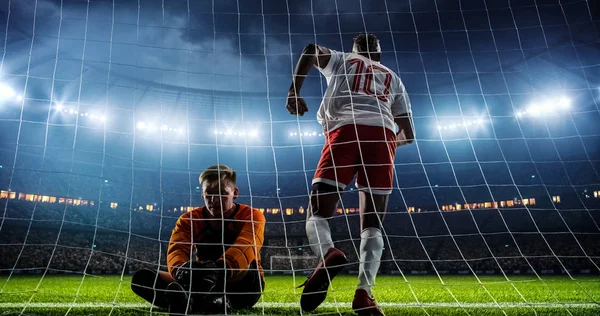 Momento Jogo Futebol Estádio Profissional — Fotografia de Stock