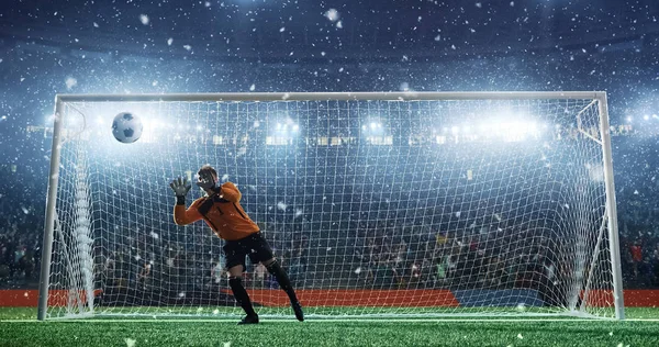 Momento Jogo Futebol Estádio Profissional — Fotografia de Stock