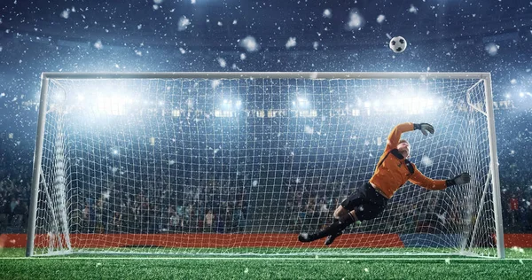 Momento Jogo Futebol Estádio Profissional — Fotografia de Stock