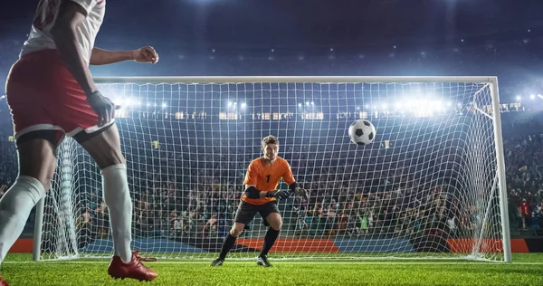 Soccer Game Moment Professional Stadium — Stock Photo, Image