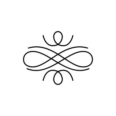 Kaligrafi süs Telkari tasarım öğesi. Sayfa dekorasyon, zerafet bölücü. Tebrik kartı tasarımı, tarihi bildirimi kartı, düğün daveti kaydedin. Vektör çizim.