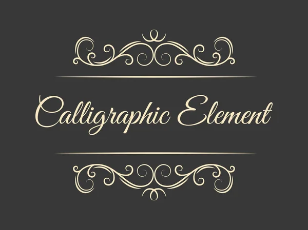 Calligraphic flourish design elements. Page decoration. Elegant vintage borders and dividers for greeting card, retro party, wedding invitation. Filigree swirls. Vector. — Stock Vector