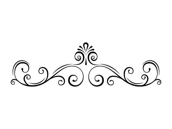 Süs sayfa bölme. Swirls, telkari kaligrafi sınırları. Kaydırma, bukleler. Süslü dekoratif çerçeveler. Vektör.