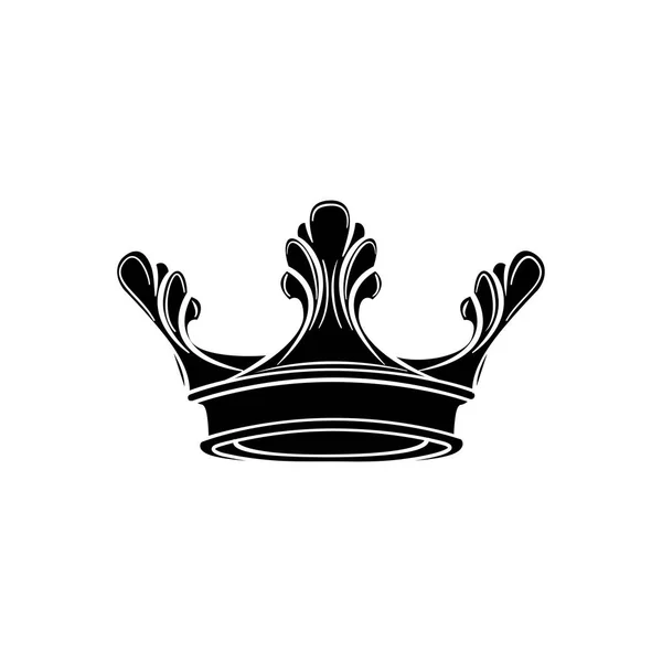 Royal crown siluett. Designelement. Vektorillustration. — Stock vektor