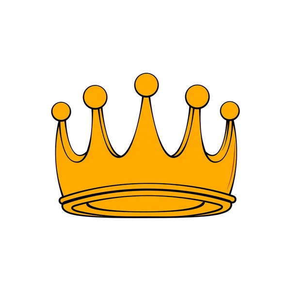 Attribut royal couronne d'or. Élément design. Illustration vectorielle . — Image vectorielle