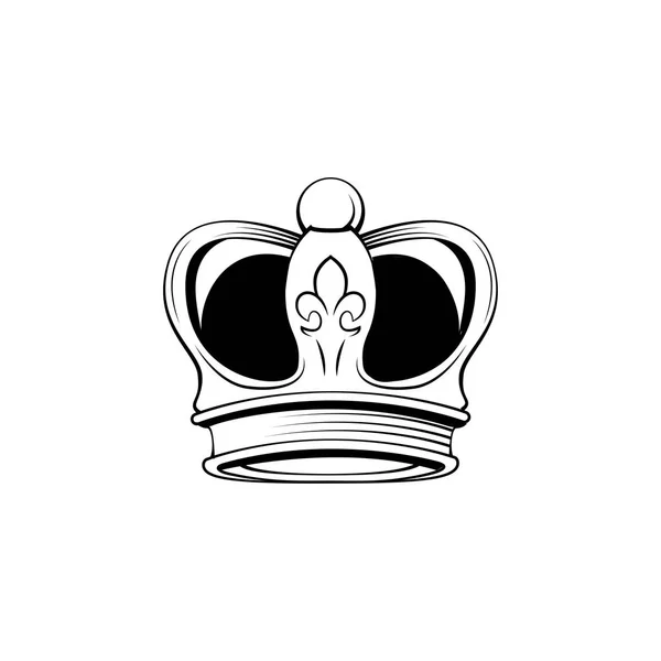 Icona della corona reale. Simbolo imperiale. Elemento di design. Vettore . — Vettoriale Stock