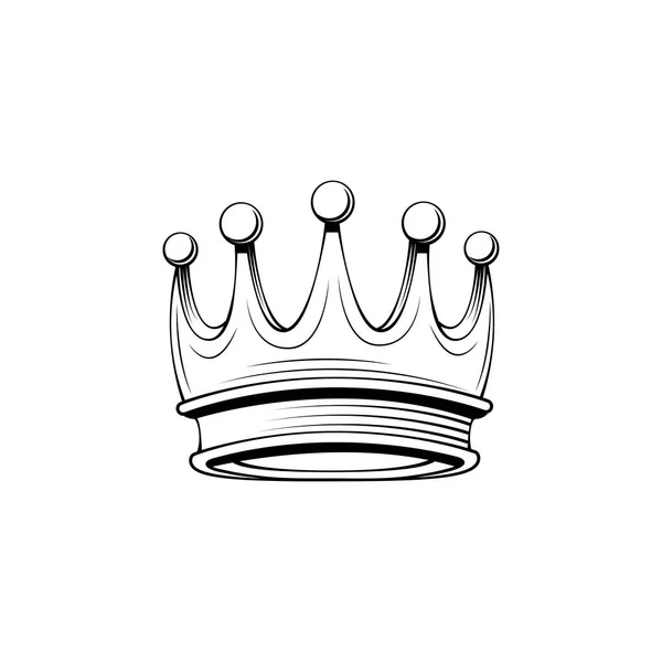 Crown flat icon. Royal symbol. Design element. Vector. — Stock Vector