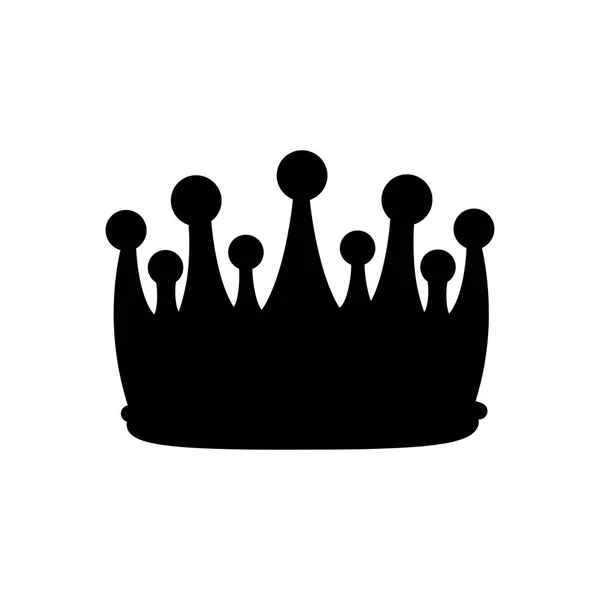 Silhouette de la couronne. Symbole royal. Élément design. Illustration vectorielle . — Image vectorielle