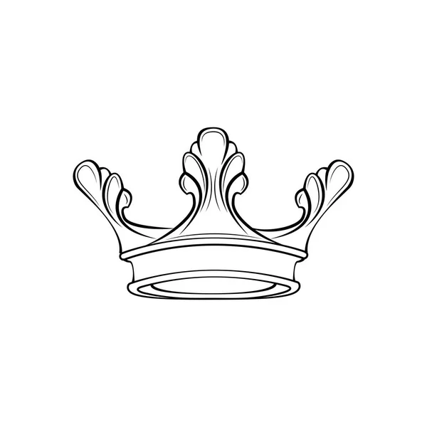 Значок линии короны. Королевский символ. Элемент дизайна. Вектор . — стоковый вектор