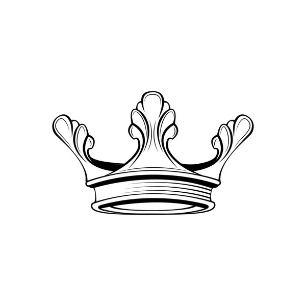 Icône de la couronne. Symbole royal. Roi, insigne de reine. Vecteur . — Image vectorielle