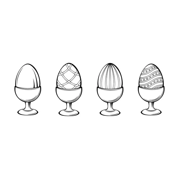 Eggs on a stand — Stock Vector